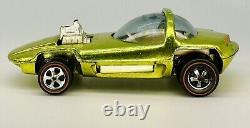 1968 Hot Wheels Redline SILHOUETTE Shiny Light Green Lime Antifreeze CHROME