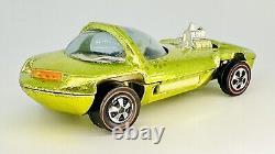 1968 Hot Wheels Redline SILHOUETTE Shiny Light Green Lime Antifreeze CHROME