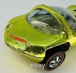 1968 Hot Wheels Redline SILHOUETTE Shiny Light Green Lime Antifreeze CHROME