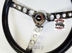 1969-1973 Chevelle steering wheel Red White Blue Bowtie 14 1/2 Classic Chrome