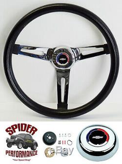1969-1994 Camaro steering wheel Red White Blue Bowtie 13 1/2 MUSCLE CAR CHROME