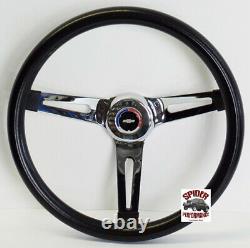 1969-1994 Camaro steering wheel Red White Blue Bowtie 13 1/2 MUSCLE CAR CHROME