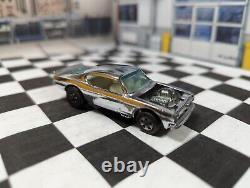 1969 Hot Wheels Original Redline KING KUDA Chrome Club Pat Pend HK White int. RL