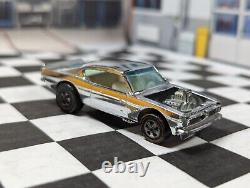 1969 Hot Wheels Original Redline KING KUDA Chrome Club Pat Pend HK White int. RL