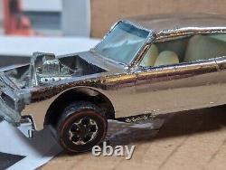 1969 Hot Wheels Original Redline KING KUDA Chrome Club Pat Pend HK White int. RL