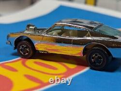 1969 Hot Wheels Original Redline KING KUDA Chrome Club Pat Pend HK White int. RL