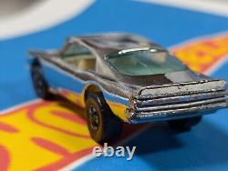 1969 Hot Wheels Original Redline KING KUDA Chrome Club Pat Pend HK White int. RL