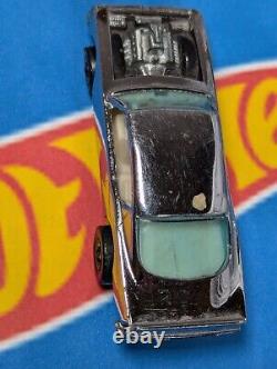 1969 Hot Wheels Original Redline KING KUDA Chrome Club Pat Pend HK White int. RL