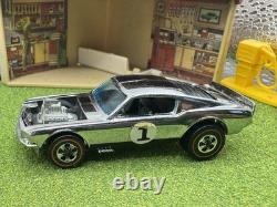1969 Hot Wheels Redline Chrome Mustang Boss Hoss Silver Special 1 Club Kit CLEAN