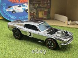 1969 Hot Wheels Redline Chrome Mustang Boss Hoss Silver Special 1 Club Kit CLEAN