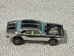 1969 Hot Wheels Redline HEAVY CHEVY Chrome Club Car White Interior Blue Windows