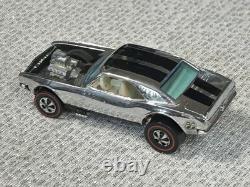 1969 Hot Wheels Redline HEAVY CHEVY Chrome Club Car White Interior Blue Windows