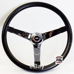 1970-73 Chevy pickup steering wheel Red White Blue Bowtie 14 3/4 Vintage Chrome