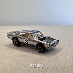 1970 Hot Wheels Redline KING KUDA CLUB CAR Barracuda Chrome White Interior H. K