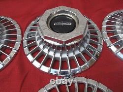 1975-80 Lincoln Town Continental Mark IV V Wheel 9 1/2 Center Caps HubCaps SET