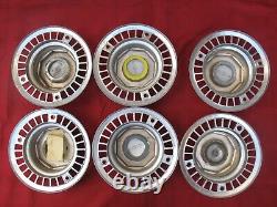 1975-80 Lincoln Town Continental Mark IV V Wheel 9 1/2 Center Caps HubCaps SET