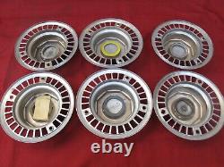 1975-80 Lincoln Town Continental Mark IV V Wheel 9 1/2 Center Caps HubCaps SET