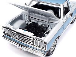 1977 Dodge D100 Adventurer Sweptline Pickup Truck Light Blue and White American
