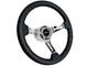 1982-89 Chevy Camaro Z28 6 Bolt S6 Black Leather Steering Wheel Kit, White Z28