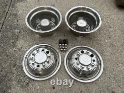 1988 1997 Ford F-Super Duty 16x6 Dually Wheel 10 Lug Chrome Wheel Covers