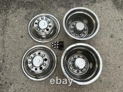 1988 1997 Ford F-Super Duty 16x6 Dually Wheel 10 Lug Chrome Wheel Covers