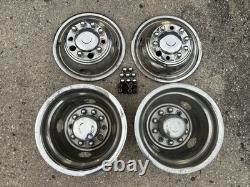 1988 1997 Ford F-Super Duty 16x6 Dually Wheel 10 Lug Chrome Wheel Covers