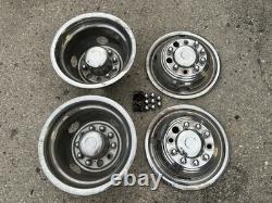 1988 1997 Ford F-Super Duty 16x6 Dually Wheel 10 Lug Chrome Wheel Covers