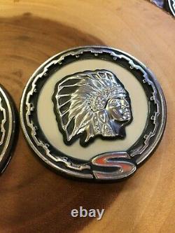 2 Vintage Jeep Cherokee Wagoneer Chief Indian Head S Emblems Badges 1970-1981