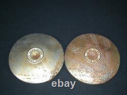 2 Vintage John Deere Chrome Hub Caps Wheel Covers 10 Inch Hubcaps Pair