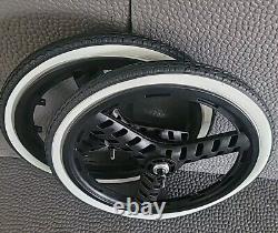 20 BMX 3-SPOKE PLASTIC WHEEL FRONT / BACK FREEWHEEL 3/8 AXLE WithWHITE WALL TIRE