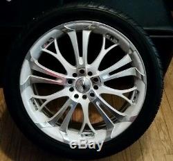 20 wheels white and chrome with yokohama tires