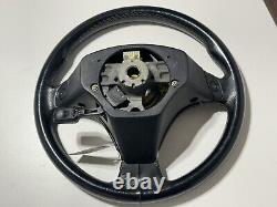 2001-205 Lexus IS300 OEM Steering Wheel Black Leather White Stitch Paddle Shift