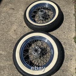 2006 Harley Davidson Road King 40 Spoke Rims And Tires 16x300 D White Wall OEM
