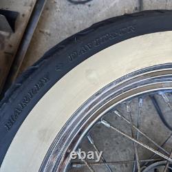 2006 Harley Davidson Road King 40 Spoke Rims And Tires 16x300 D White Wall OEM