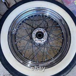2006 Harley Davidson Road King 40 Spoke Rims And Tires 16x300 D White Wall OEM