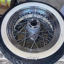 2006 Harley Davidson Road King 40 Spoke Rims And Tires 16x300 D White Wall OEM