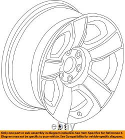 2014 Chevrolet Silverado 1500 Pickup OEM Wheel Rim 20x9 Chrome 5 Spoke