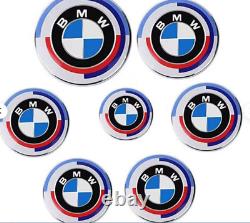 2023 7pcs SET Front Hood for BMW bonnet trunk wheels emblem 50th anniversary