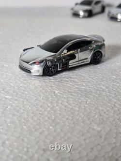 2025 Hot Wheels TESLA MODEL S PLAID TERMINATOR EDITION #4 Model T-800 Chrome CLR