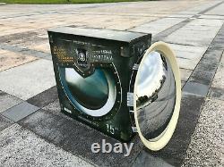 2085CW 15 Baby Moon Wheel Cover Chrome with White Wall Set of 4pcs
