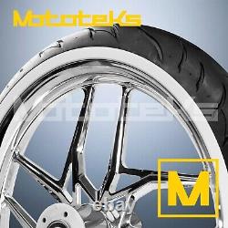 21 21x3.25 Hero Mag Wheel Chrome For Indian Touring Bagger White Tire