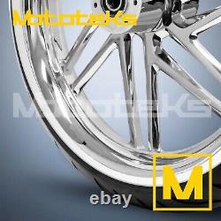 21 21x3.25 Ray Mag Wheel Chrome For Indian Touring Bagger White Tire