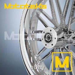 21 21x3.25 Shift Mag Wheel Chrome For Indian Touring Bagger White Tire