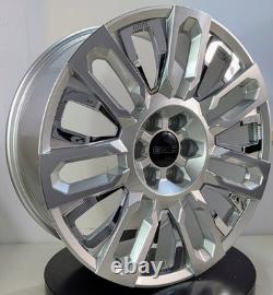 22 Silver Chrome Rims fits GMC Yukon XL SLT Denali Sierras Set of Four Wheels