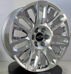 22 Silver Chrome Wheels SET (4?) fit Chevy Silverado 1500 LTZ Z71 High Country