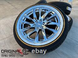 22 Wheels White/Gold Vogue Tire Chevy Silverado Rim Tahoe Yukon Sierra Escalade