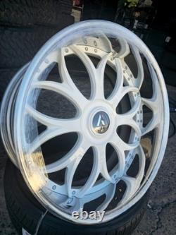 24 Artis Forged Radon Set (4) Staggered Wheels 6 Lip +4.5? 24X10+11 5X115