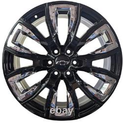 24 Black Chrome Wheels fit Chevrolet Tahoe Chevy 24 Silverado 1500 Suburban