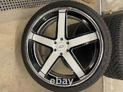 26 Inch Dub Ballers Forged Two Piece Chrome Powder Coated White/black/