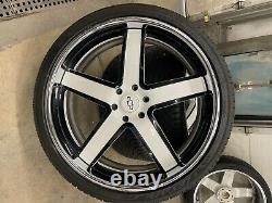 26 Inch Dub Ballers Forged Two Piece Chrome Powder Coated White/black/